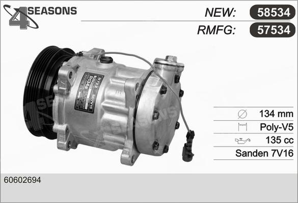 AHE 57534 - Compressor, air conditioning autospares.lv