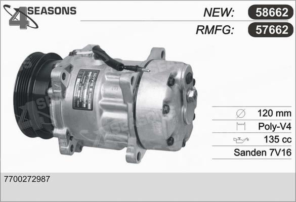 AHE 57662 - Compressor, air conditioning autospares.lv