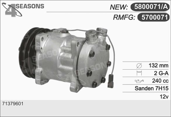 AHE 5700071 - Compressor, air conditioning autospares.lv