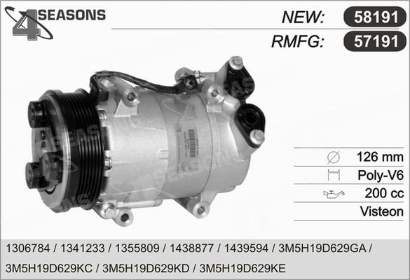 AHE 57191 - Compressor, air conditioning autospares.lv