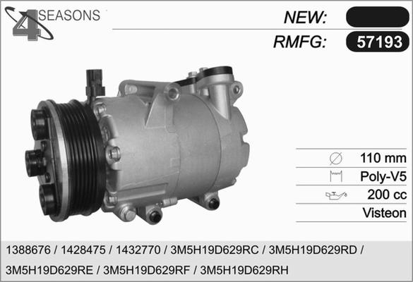 AHE 57193 - Compressor, air conditioning autospares.lv