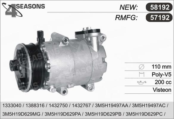 AHE 57192 - Compressor, air conditioning autospares.lv