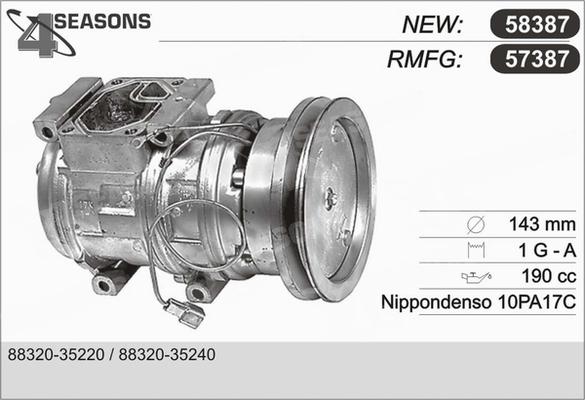 AHE 57387 - Compressor, air conditioning autospares.lv