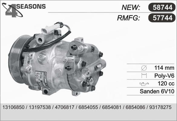 AHE 57744 - Compressor, air conditioning autospares.lv