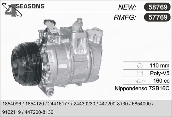 AHE 57769 - Compressor, air conditioning autospares.lv