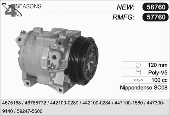 AHE 57760 - Compressor, air conditioning autospares.lv