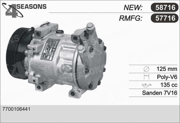 AHE 57716 - Compressor, air conditioning autospares.lv