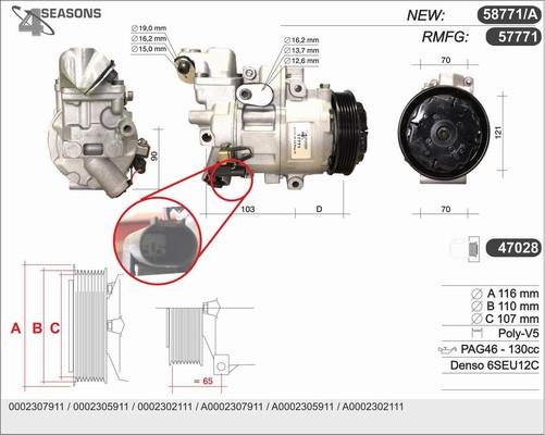 AHE 57771 - Compressor, air conditioning autospares.lv