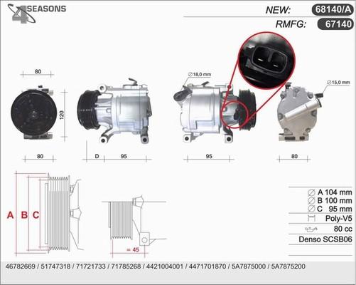 AHE 68140/A - Compressor, air conditioning autospares.lv