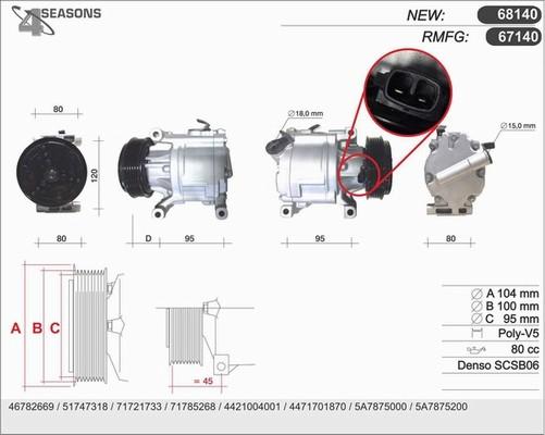 AHE 68140 - Compressor, air conditioning autospares.lv