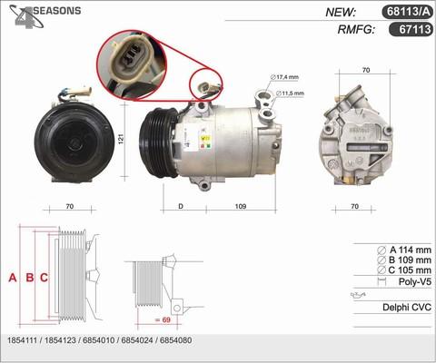 AHE 68113/A - Compressor, air conditioning autospares.lv