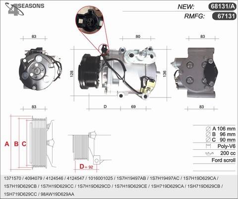 AHE 68131/A - Compressor, air conditioning autospares.lv