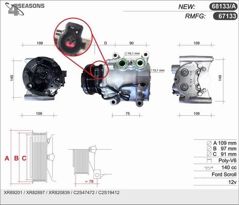 AHE 68133/A - Compressor, air conditioning autospares.lv