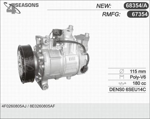 AHE 68354/A - Compressor, air conditioning autospares.lv