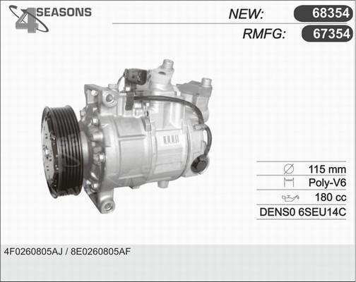 AHE 68354 - Compressor, air conditioning autospares.lv