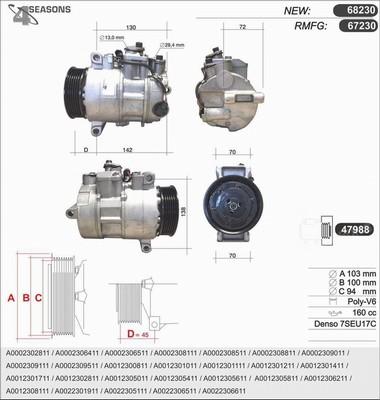 AHE 68230 - Compressor, air conditioning autospares.lv