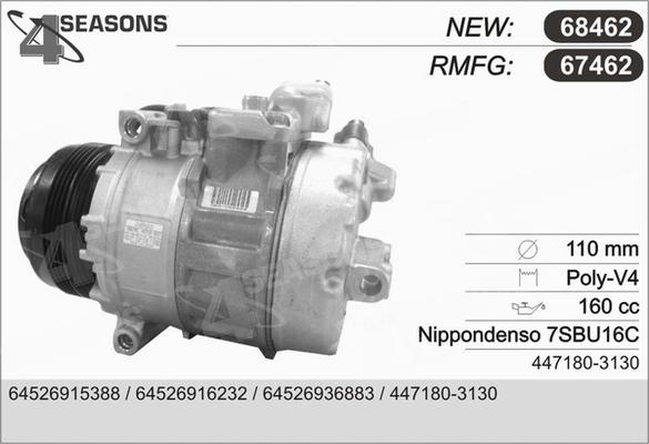 AHE 67462 - Compressor, air conditioning autospares.lv