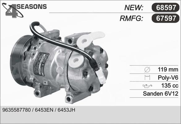 AHE 67597 - Compressor, air conditioning autospares.lv