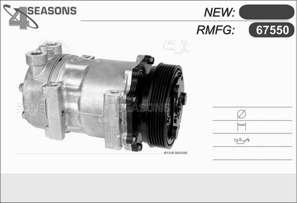 AHE 67550 - Compressor, air conditioning autospares.lv