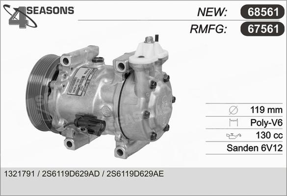 AHE 67561 - Compressor, air conditioning autospares.lv