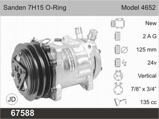 AHE 67588 - Compressor, air conditioning autospares.lv