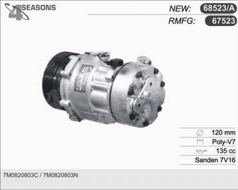 AHE 67523 - Compressor, air conditioning autospares.lv