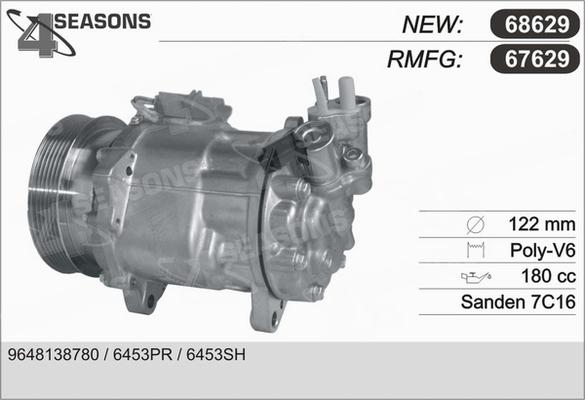 AHE 67629 - Compressor, air conditioning autospares.lv