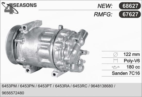 AHE 67627 - Compressor, air conditioning autospares.lv