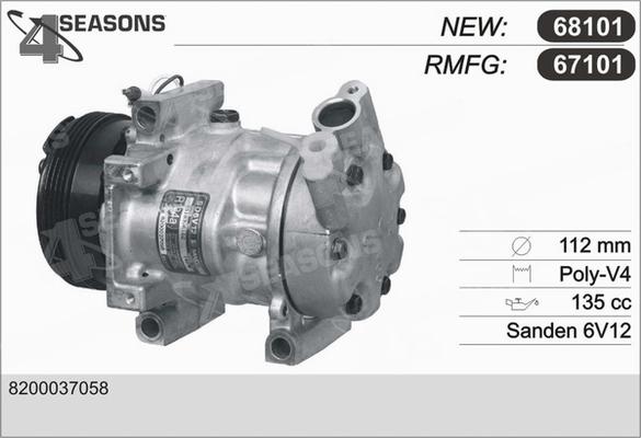 AHE 67101 - Compressor, air conditioning autospares.lv