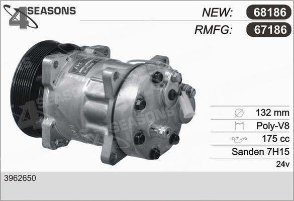 AHE 67186 - Compressor, air conditioning autospares.lv