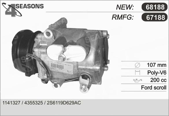 AHE 67188 - Compressor, air conditioning autospares.lv