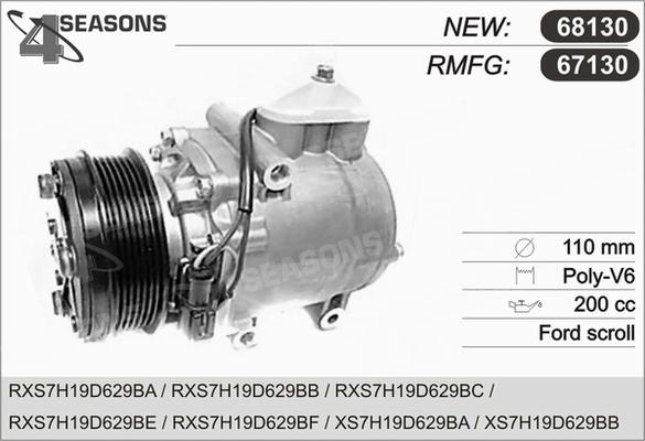 AHE 67130 - Compressor, air conditioning autospares.lv