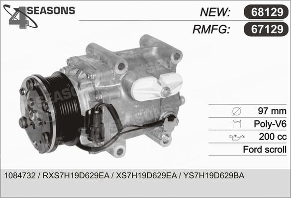 AHE 67129 - Compressor, air conditioning autospares.lv