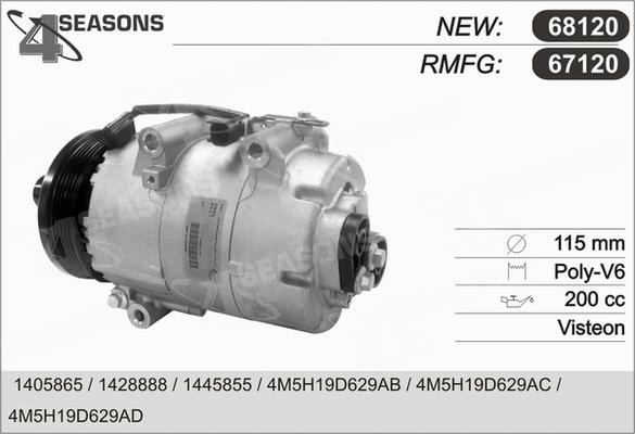 AHE 67120 - Compressor, air conditioning autospares.lv