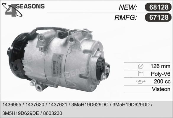 AHE 67128 - Compressor, air conditioning autospares.lv