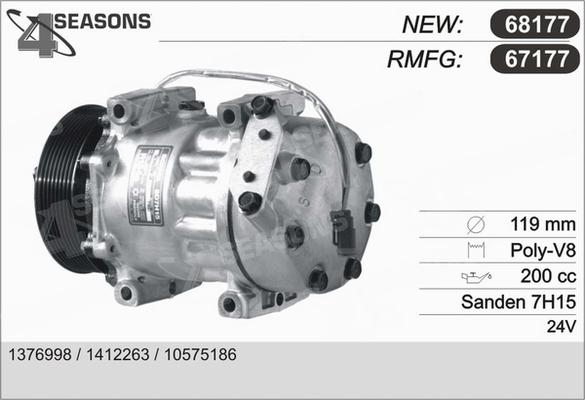 AHE 67177 - Compressor, air conditioning autospares.lv