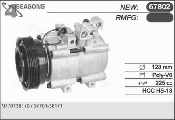 AHE 67802 - Compressor, air conditioning autospares.lv