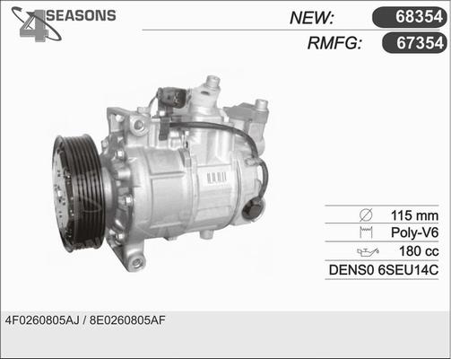 AHE 67354 - Compressor, air conditioning autospares.lv