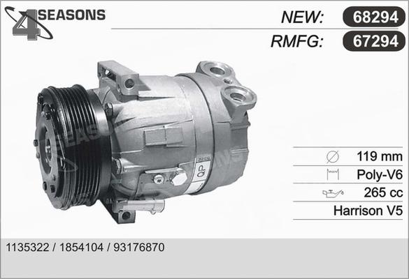 AHE 67294 - Compressor, air conditioning autospares.lv