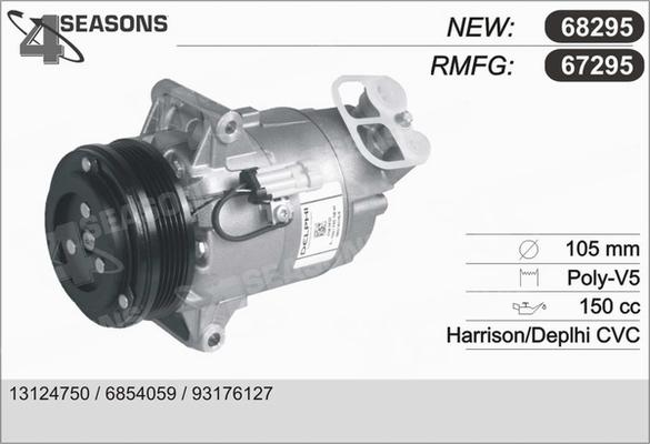 AHE 67295 - Compressor, air conditioning autospares.lv