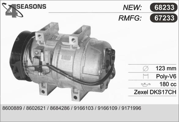 AHE 67233 - Compressor, air conditioning autospares.lv