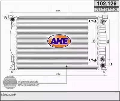 AHE 102.126 - Radiator, engine cooling autospares.lv