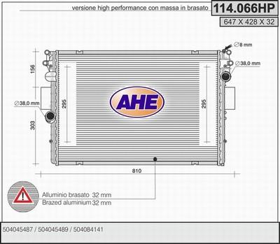 AHE 114.066HP - Radiator, engine cooling autospares.lv