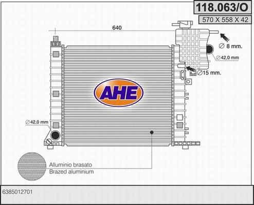 AHE 118.063/O - Radiator, engine cooling autospares.lv