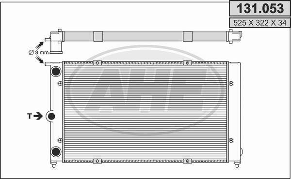 AHE 131.053 - Radiator, engine cooling autospares.lv