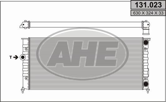 AHE 131.023 - Radiator, engine cooling autospares.lv