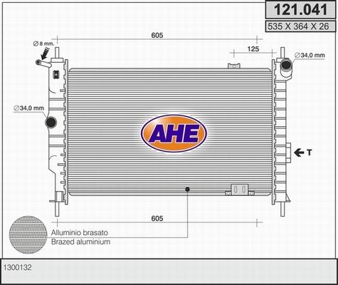 AHE 121.041 - Radiator, engine cooling autospares.lv