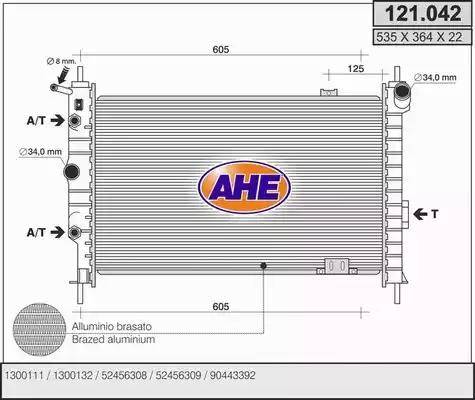 AHE 121.042 - Radiator, engine cooling autospares.lv