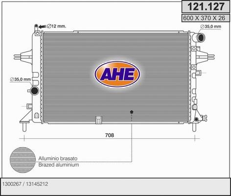 AHE 121.127 - Radiator, engine cooling autospares.lv