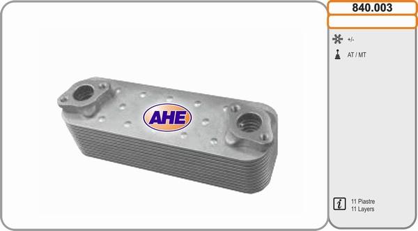 AHE 840.003 - Oil Cooler, engine oil autospares.lv